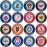 Load image into Gallery viewer, 30 Baseball Teams Wood Circle Badges Logo Designs Bundle PNG
