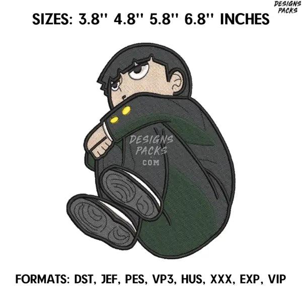 Mob Psycho 100 Embroidery Design File, Shigeo Kageyama Anime Embroidery Design, Machine embroidery, Anime Pes Design
