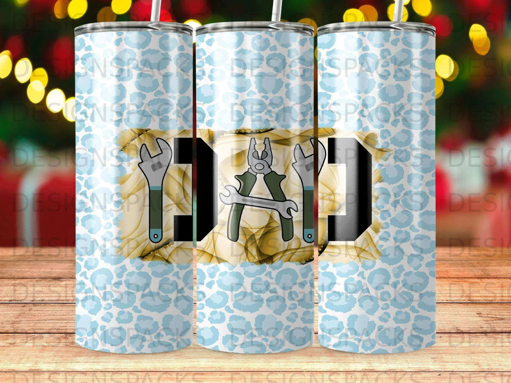 Modern Dad's Toolkit Tumbler Digital Wrap Design