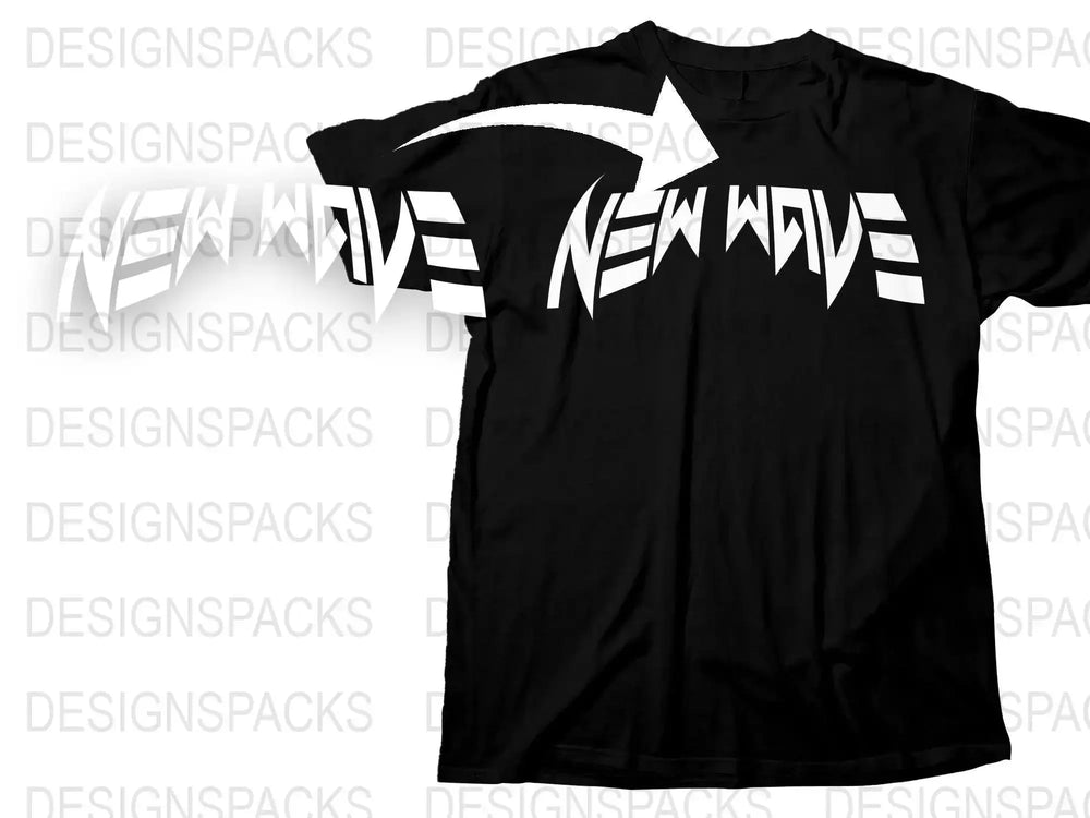 Modern Stylish Graphic Design New Wave Png Digital Download