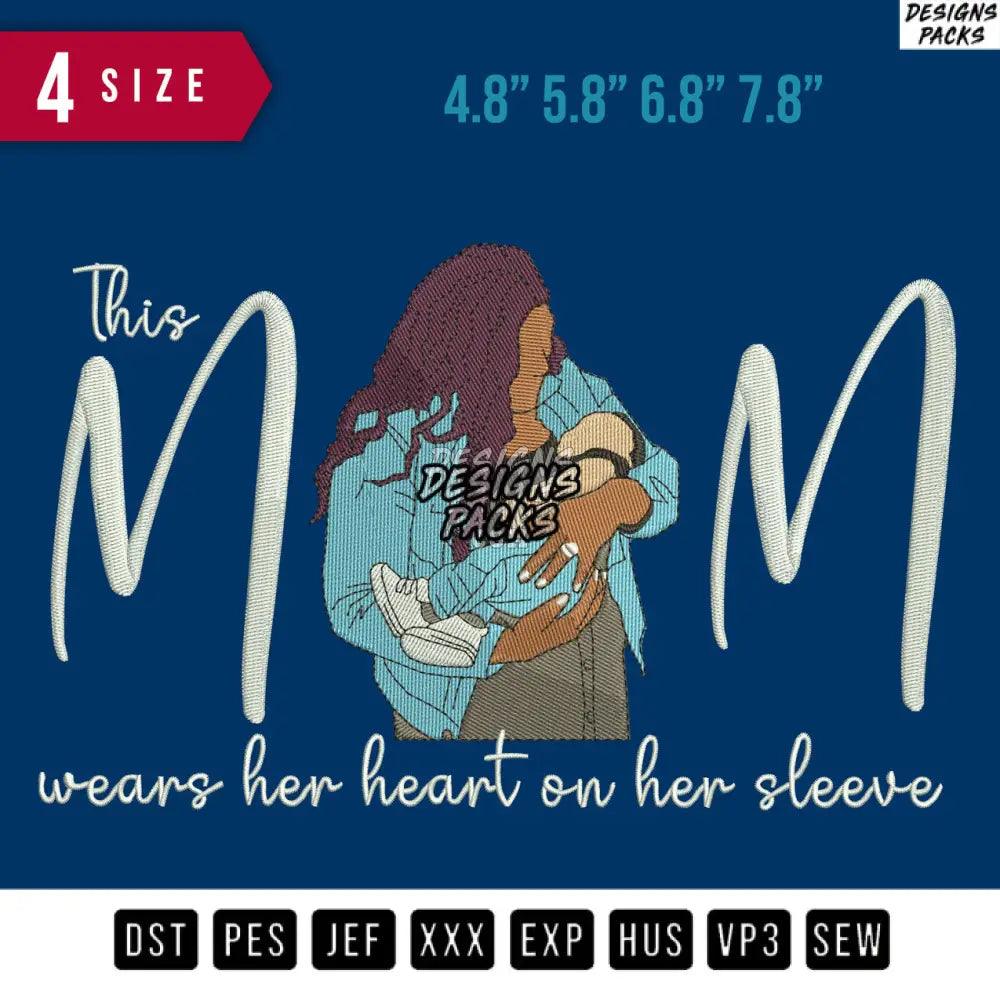 Mom Wear Quote Embroidery Design