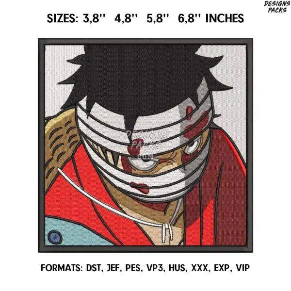 Monkey D Luffy Embroidery Design File/Anime Embroidery Design/ Anime design/ Embroidery Pattern/ Design Pes Dst Format