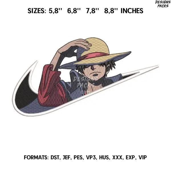 Monkey D Luffy Embroidery Design File/Anime Embroidery Design/ Anime design/ Embroidery Pattern/ Design Pes Dst Format