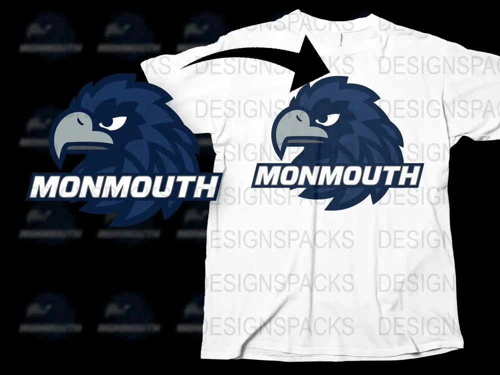 Monmouth Hawks College Football Png Digital Download