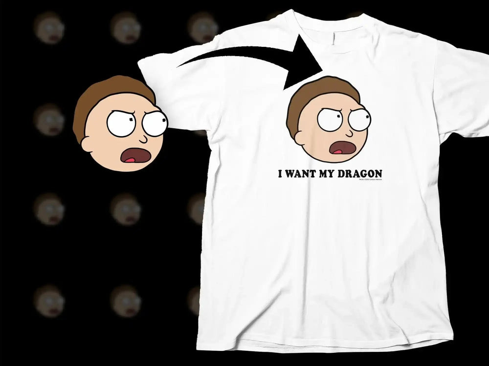 Morty Smith I Want My Dragon Graphic Png Digital Download