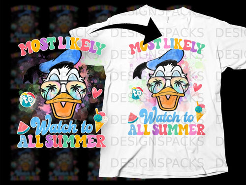 Donald Duck in sunglasses saying 