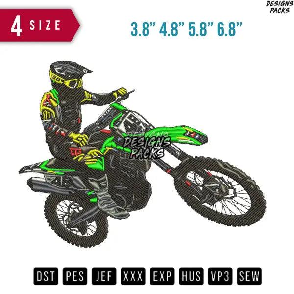 Motocross Cyc Embroidery Design