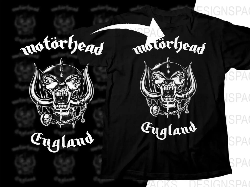 Motörhead England Band Logo Graphic Png Halftone Digital Download