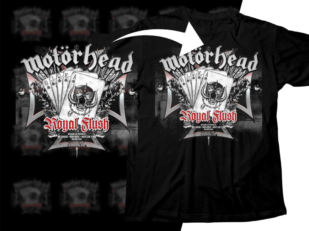 Motörhead Royal Flush Poker Design Png Halftone Digital Download