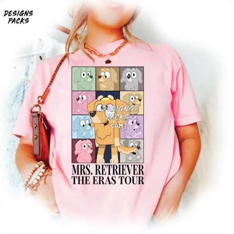 Mrs. Retriever Eras Tour Cute Dog Bluey Style Png Design