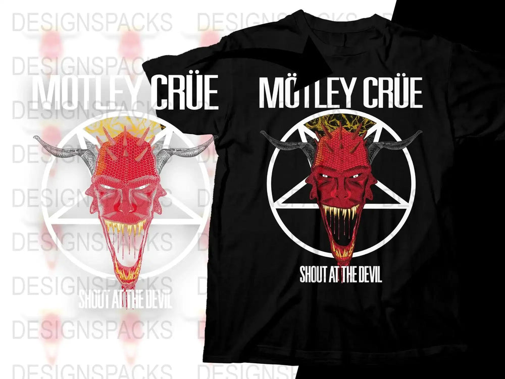 Mötley Crüe Shout at the Devil Cool Graphic Png Digital Download