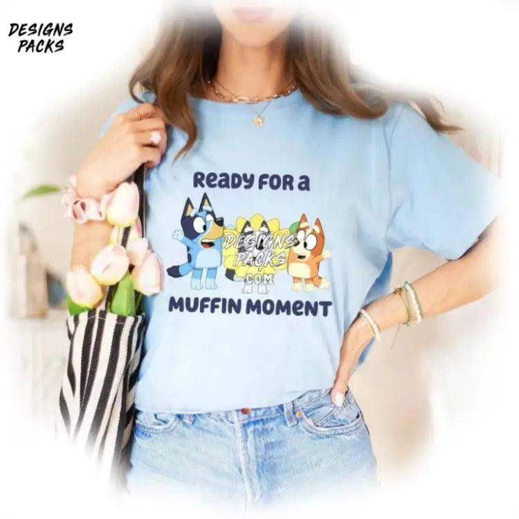 Muffin Heeler Bluey Birthday Matching Ready For Moment Png Design