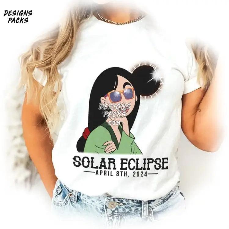 Mulan Solar Eclipse 2024 Cartoon Total Png Design