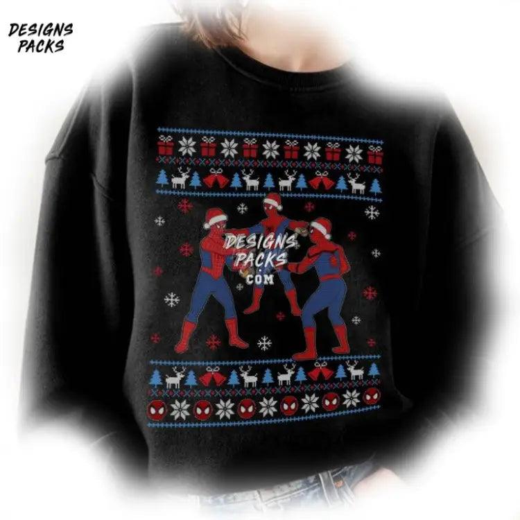 Multiverse Spiderman Avengers Christmas Png Design