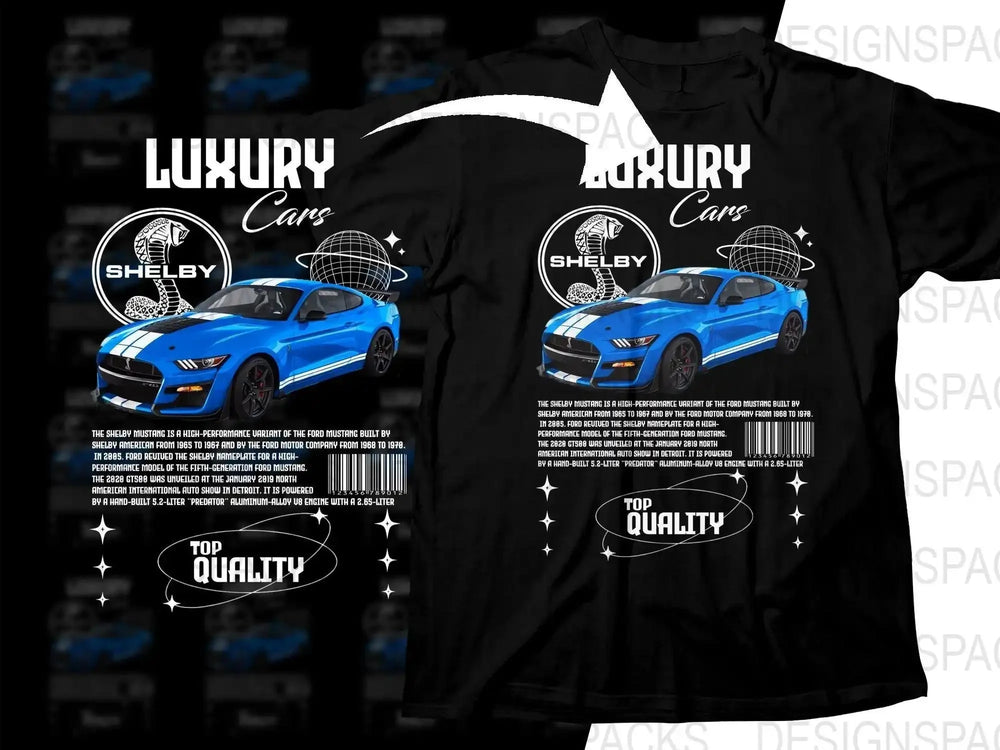 Mustang Shelby Car Graphic Printed Stylish Png Digital Download
