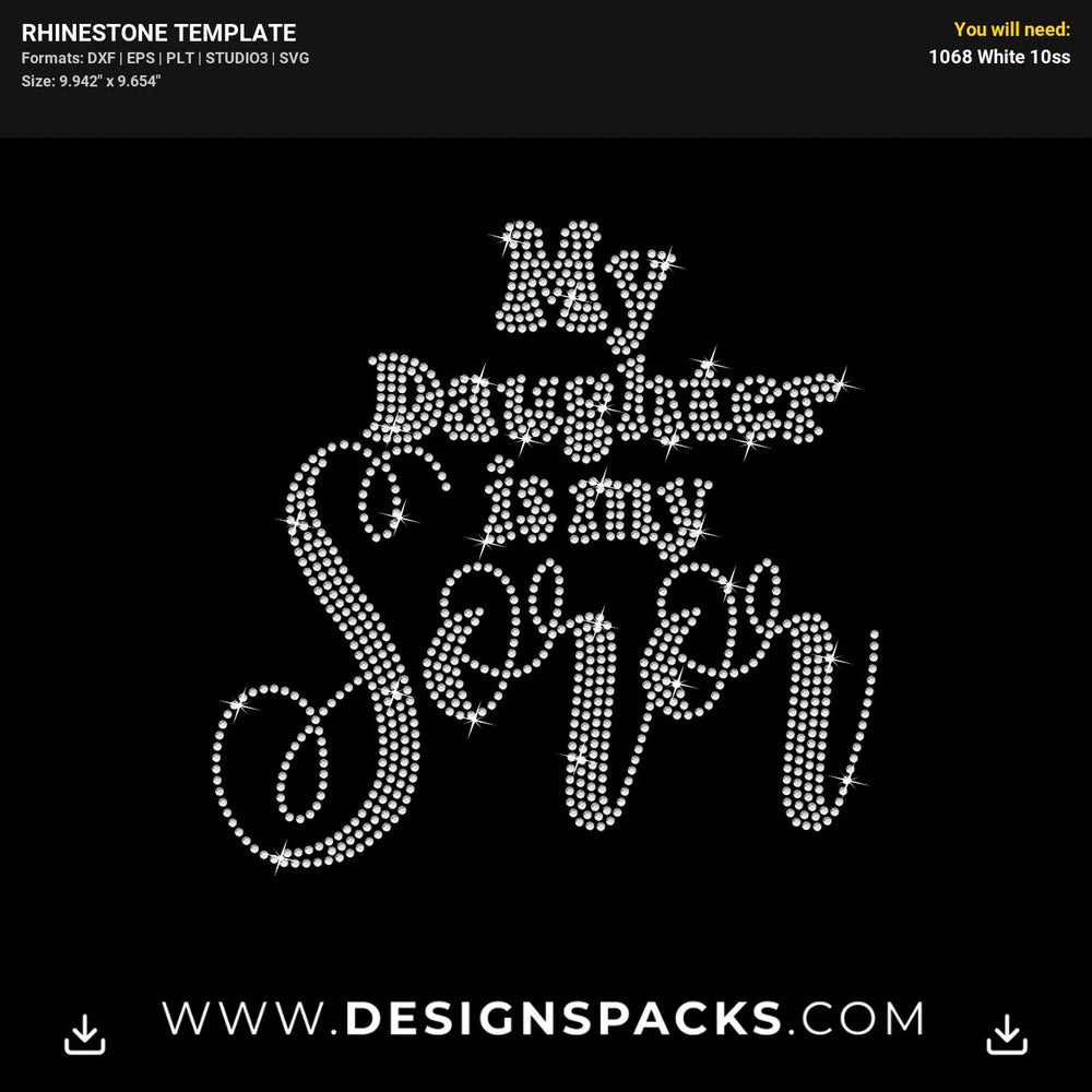 My Daughter Is My Soror Rhinestone Digital Template