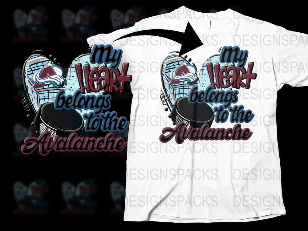 My Heart Belongs to the Avalanche Png Digital Download