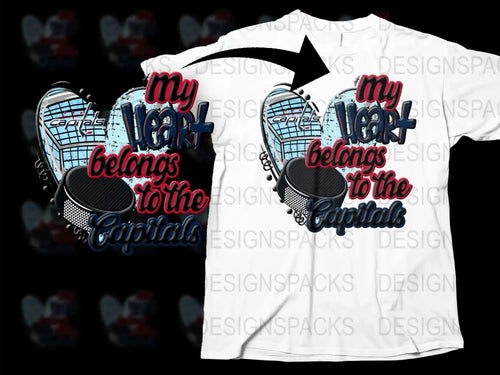 My Heart Belongs to the Capitals Png Digital Download