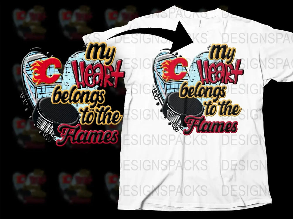 My Heart Belongs to the Flames Graphic Png Digital Download