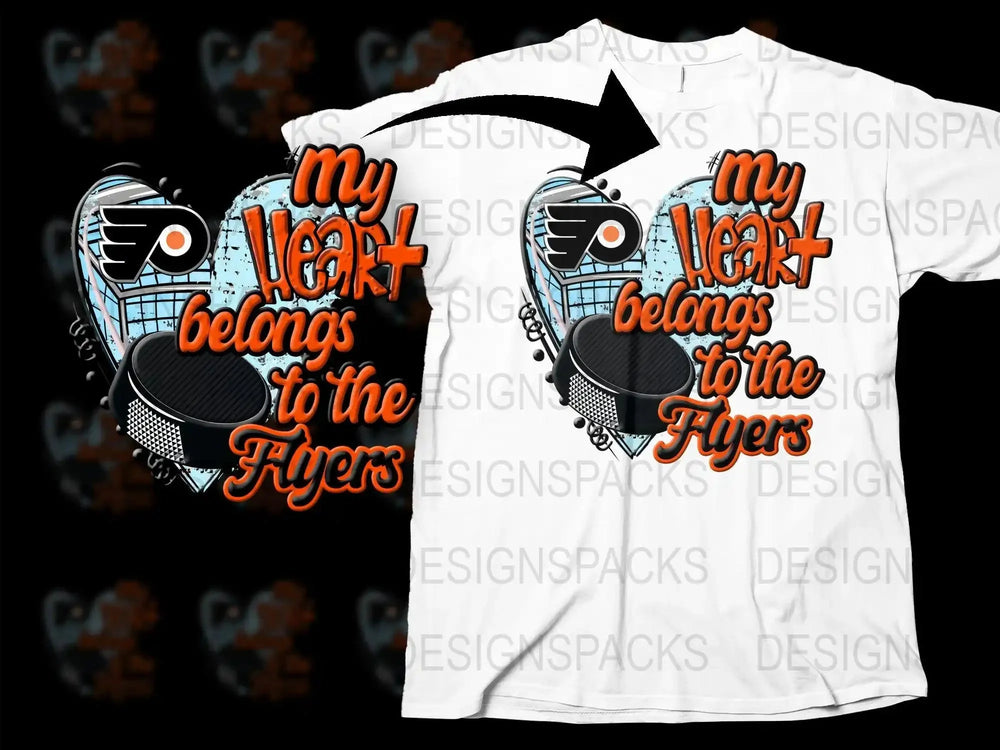 My Heart Belongs to the Flyers Png Digital Download
