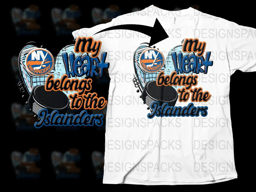 My Heart Belongs to the Islanders Png Digital Download
