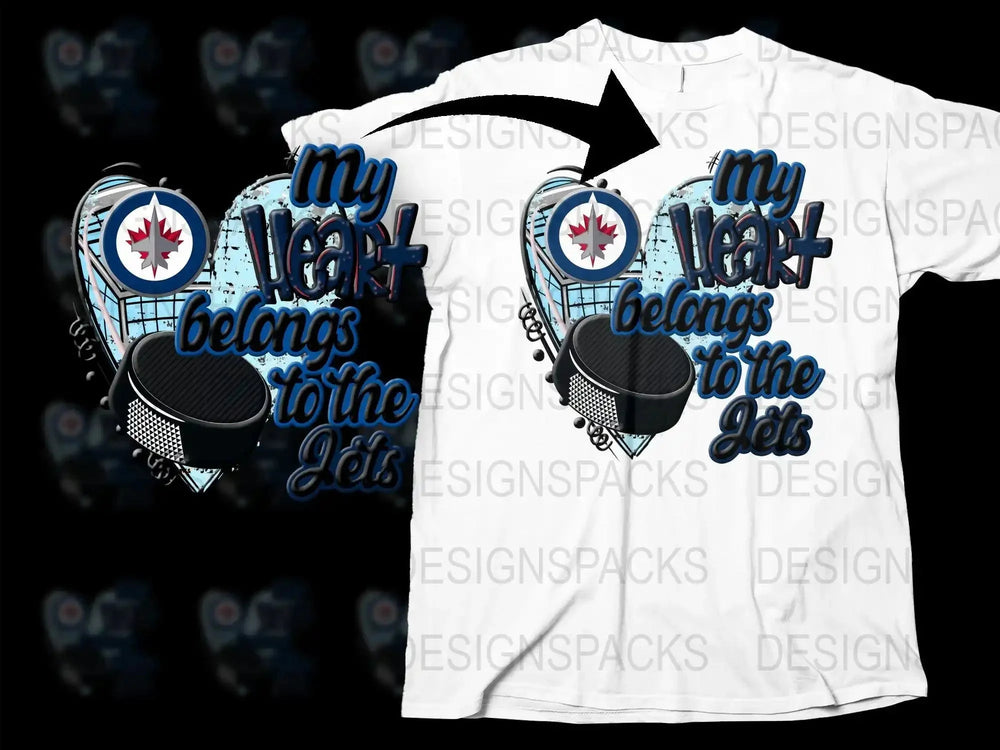 My Heart Belongs to the Jets Png Digital Download