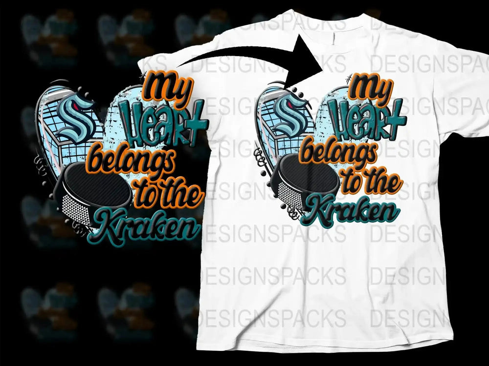 My Heart Belongs to the Kraken Png Digital Download
