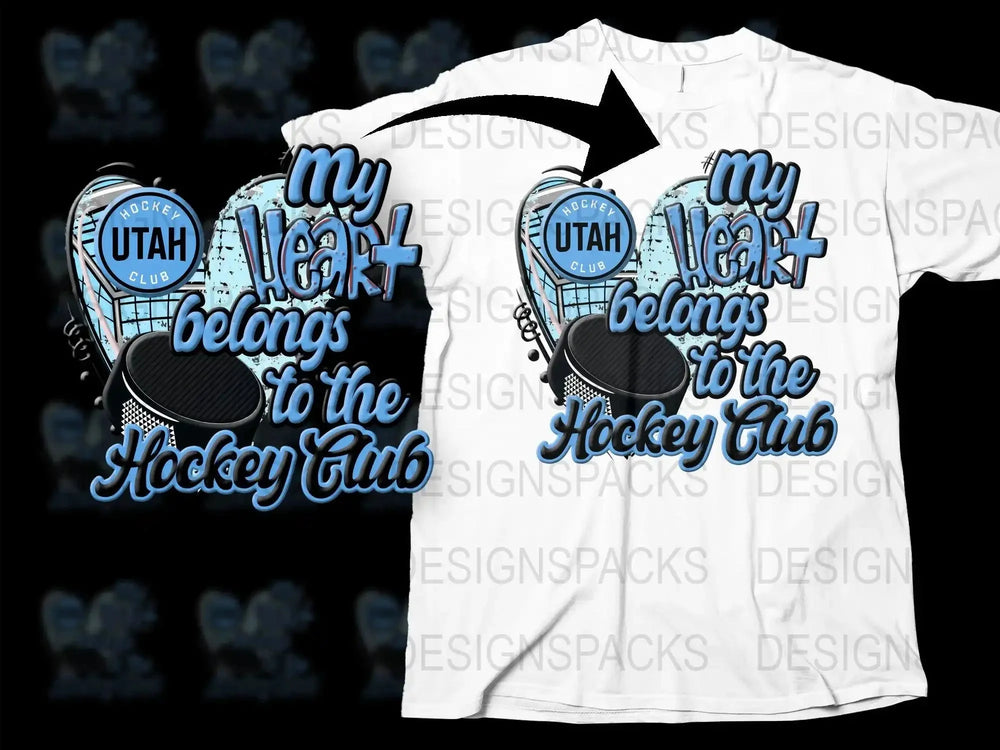 My Heart Belongs to the Utah Hockey Club Png Digital Download