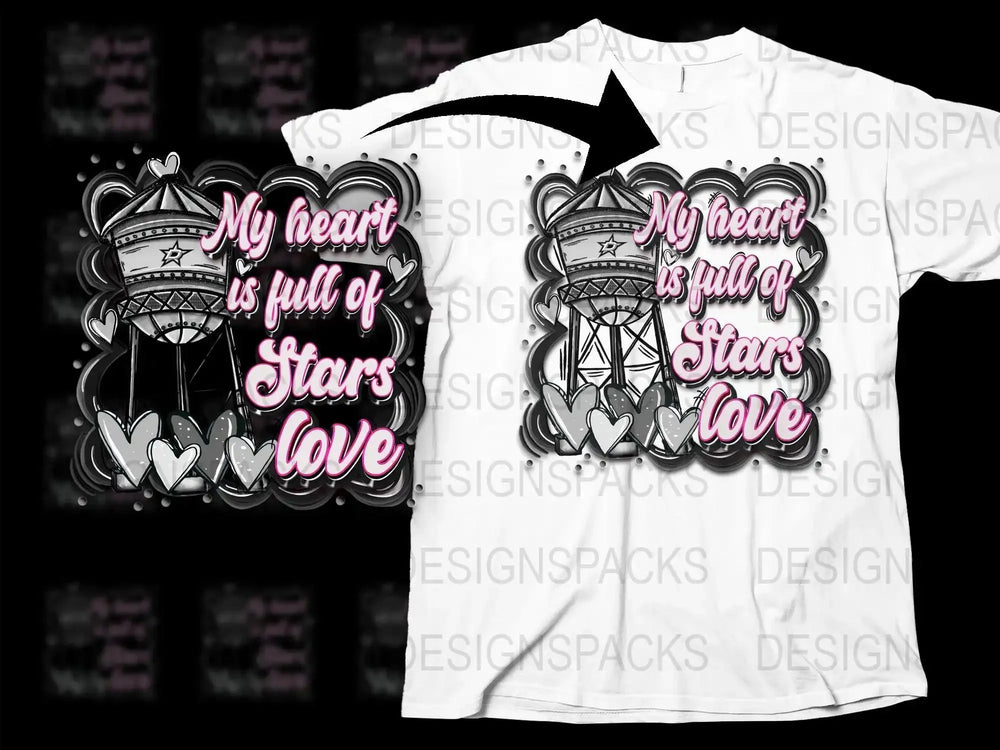 My Heart Is Full of Stars Love Png Digital Download