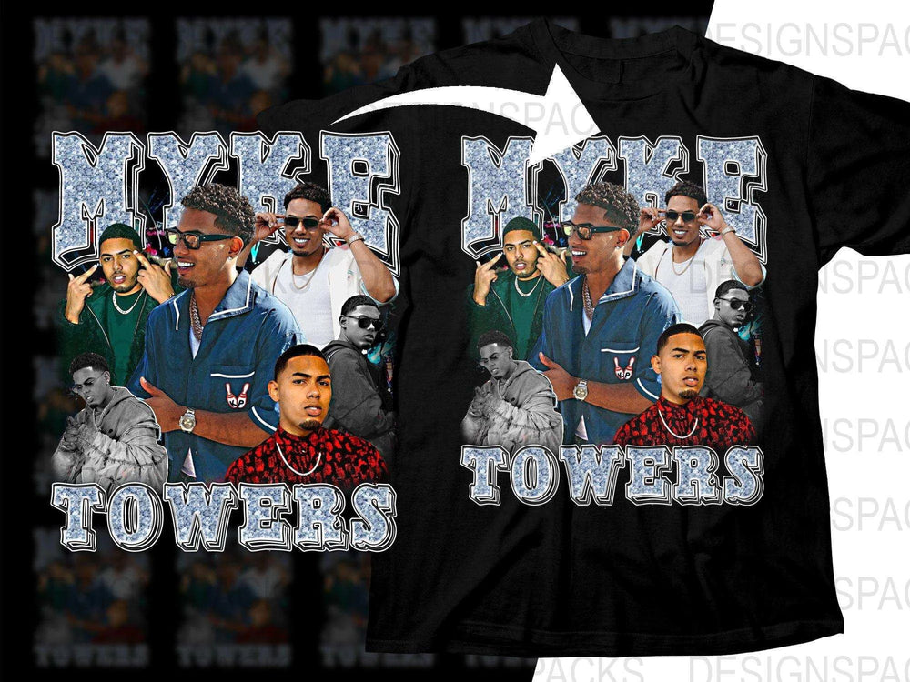 Myke Towers Bootleg Graphic Print Music Bootleg Png Digital Download