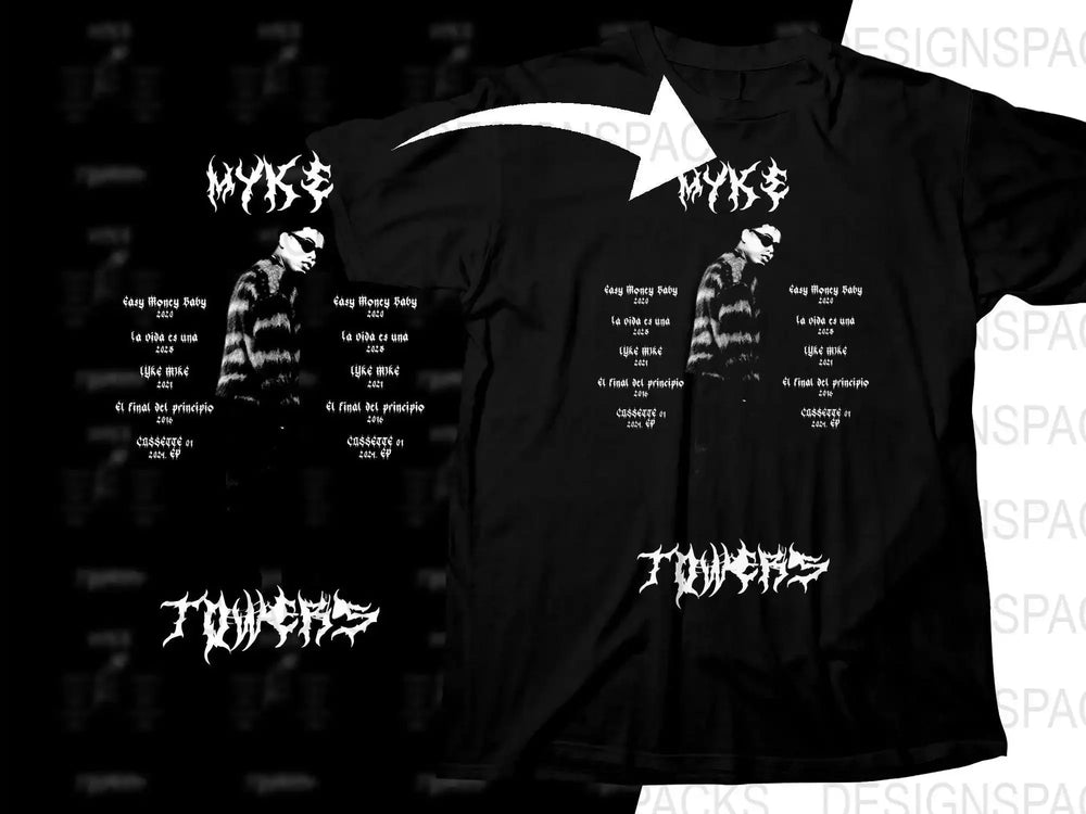 MYKE TOWERS Music Artist Streetwear Png Digital Download