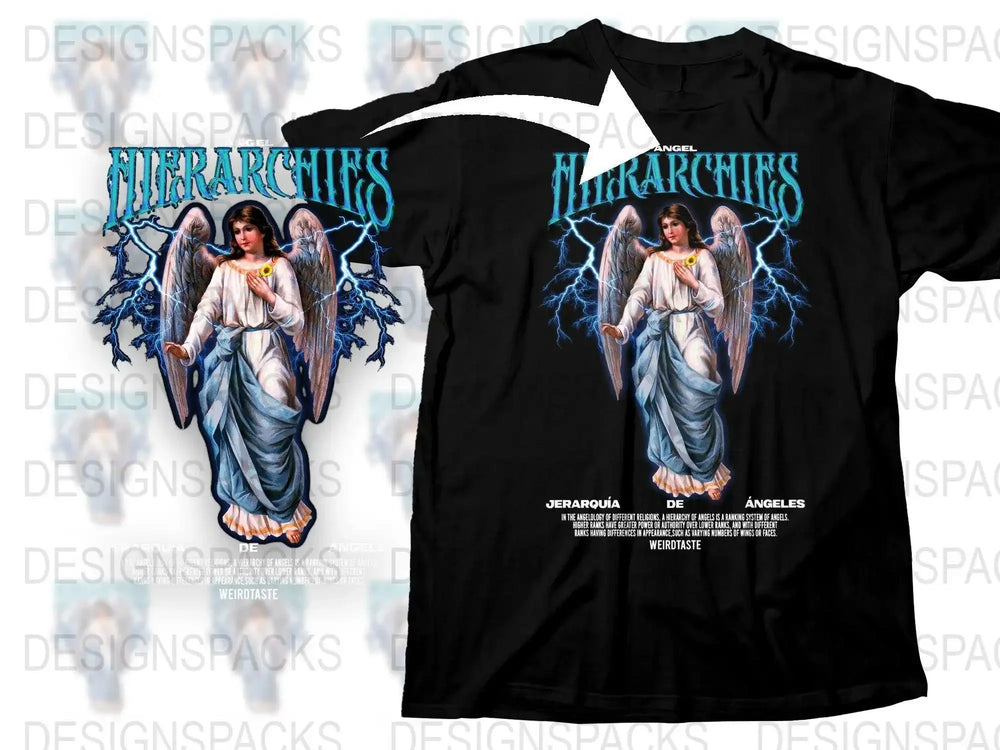 Mystical Angel Graphic Design Hierarchies Png Digital Download