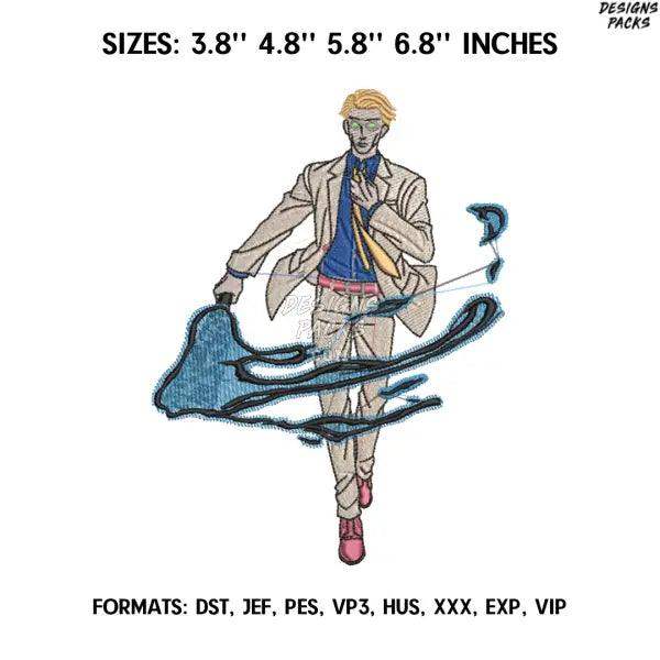Nanami Kento Embroidery Design File, Jujutsu Kaisen Anime Embroidery Design,.