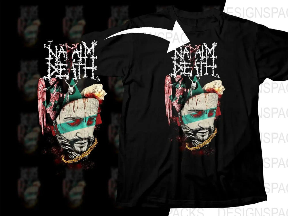 Napalm Death Rock Music Band Artistic Design Png Halftone Digital Download