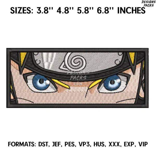 Naruto Eyes Embroidery Design File/ Naruto Anime Embroidery Design/ Machine  Design Pes Dst. Nike Baryon Mode embroidery