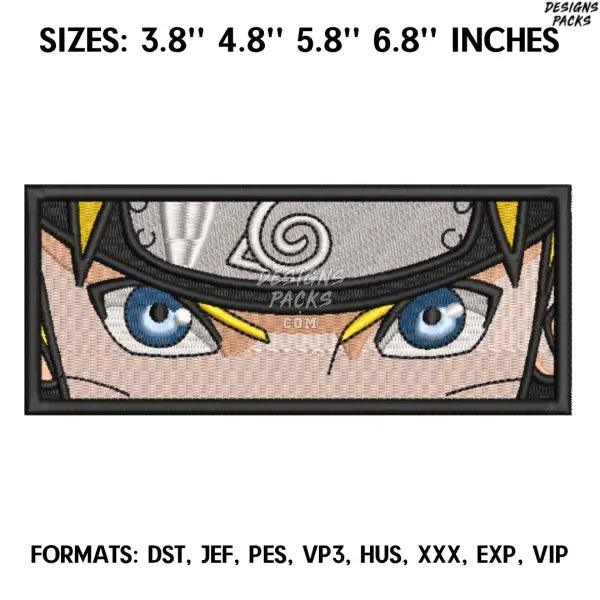 Naruto Eyes Embroidery Design File/ Naruto Anime Embroidery Design/ Machine  Design Pes Dst. Nike Baryon Mode embroidery