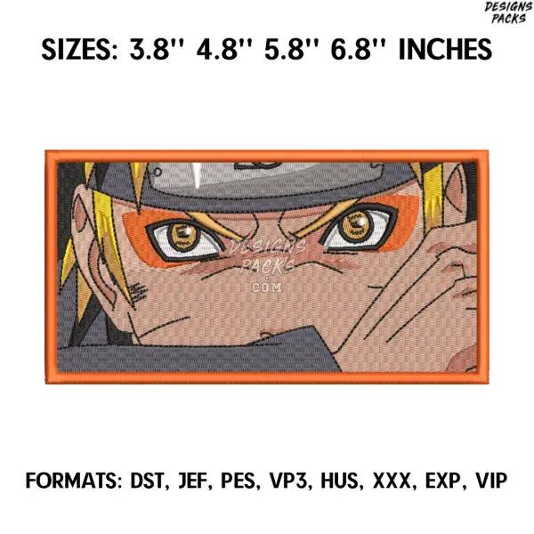 Naruto Eyes Embroidery Design File, Naruto Anime Embroidery Design, Machine embroidery, Anime Pes Design Naruto Eyes