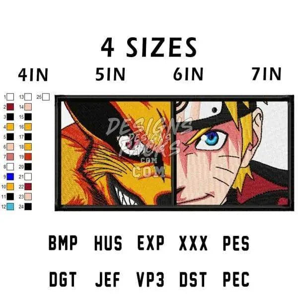 Fox Anime Embroidery Design