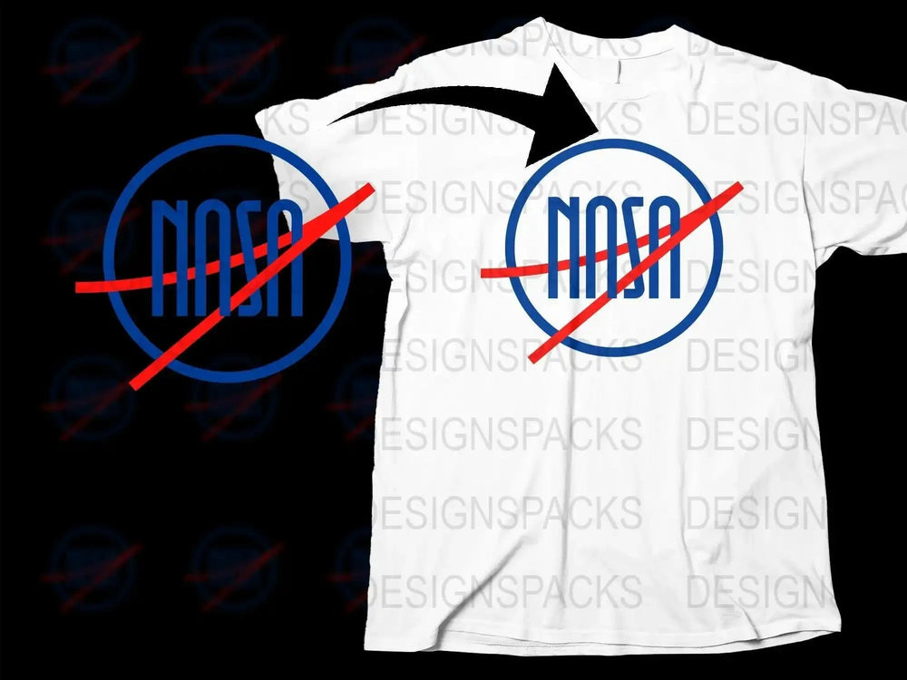 NASA Retro Logo Design Png Digital Download