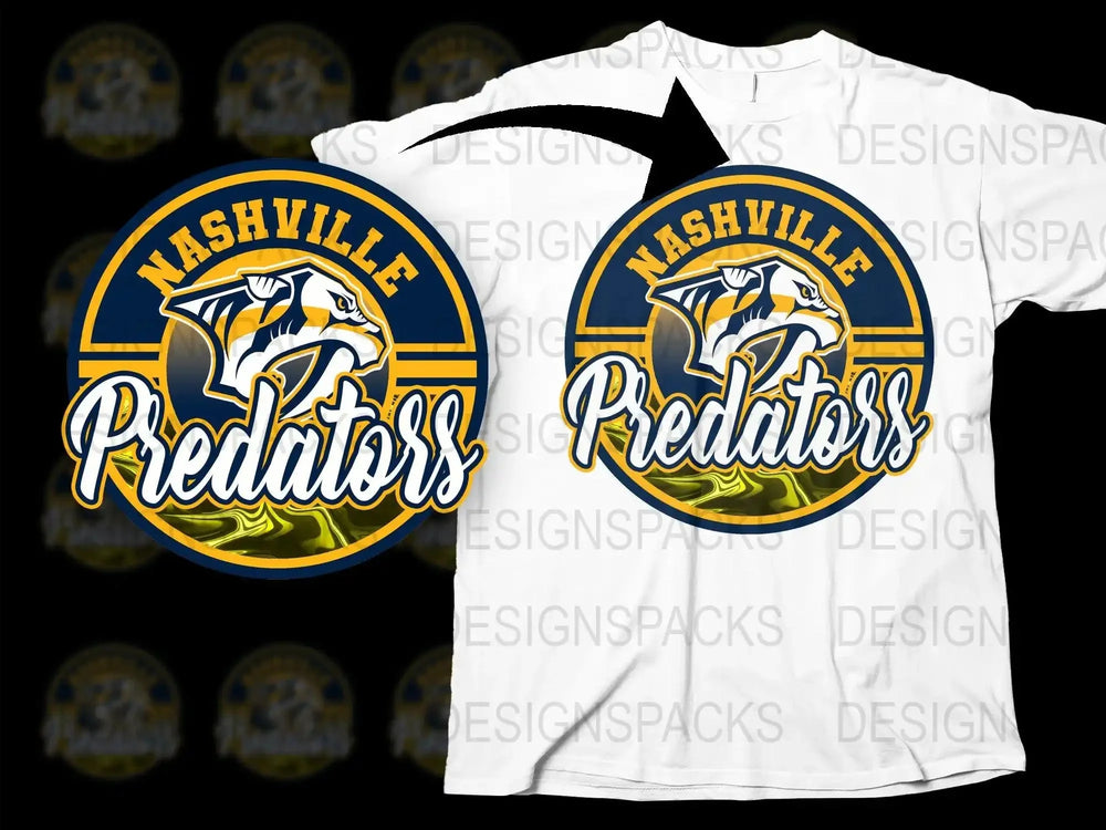 Nashville Predators Logo Graphic Unisex Crewneck Png Digital Download
