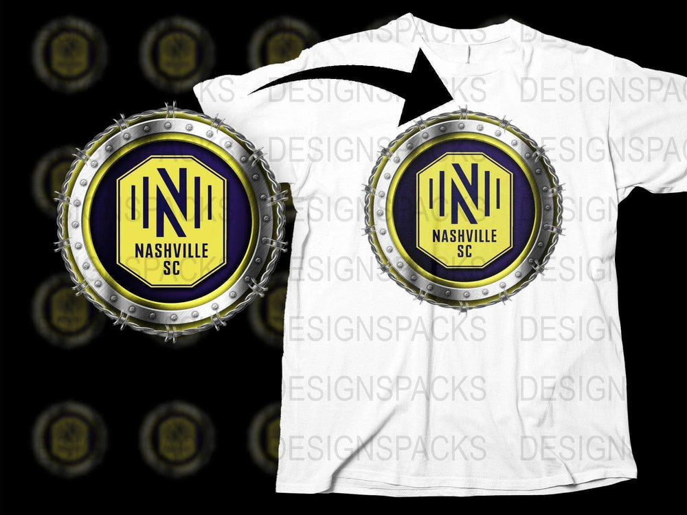 Nashville SC Soccer Club Logo Graphic Png Digital Download