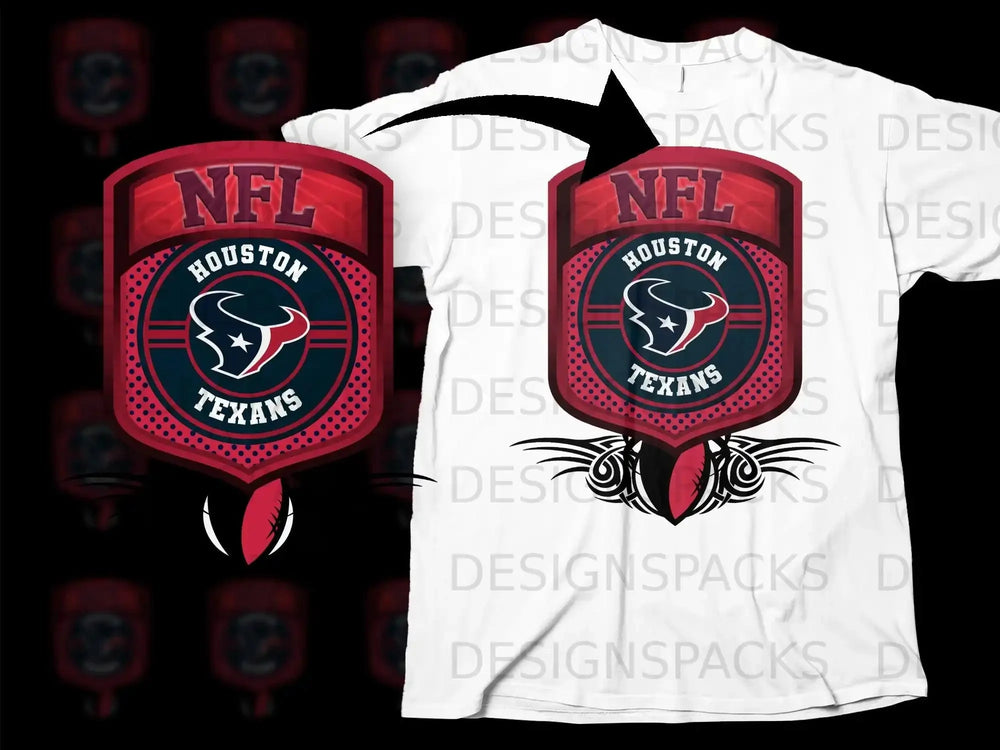 Houston Texans NFL Logo Graphic Print T-shirt