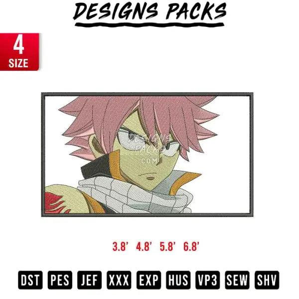 Natsu Dragneel Embroidery Design 