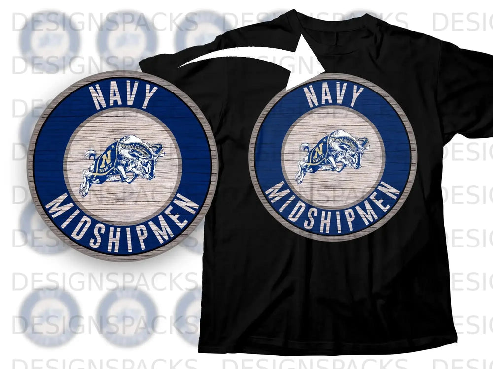 Navy Midshipmen T-Shirt with Bold Graphic Design