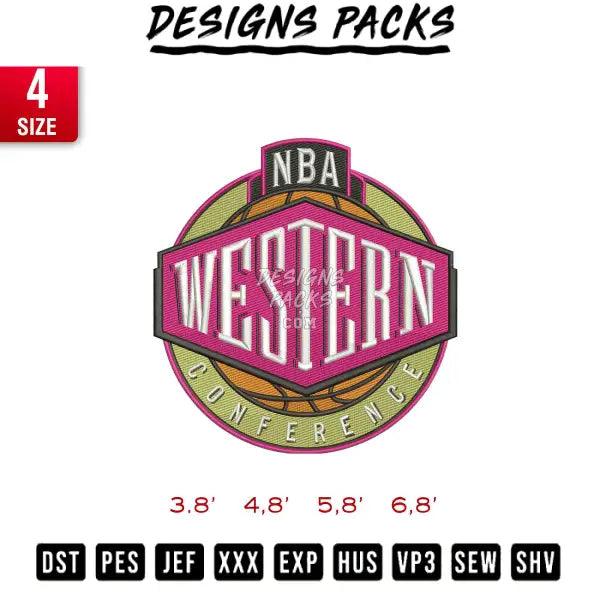 NBA Western Embroidery Design 