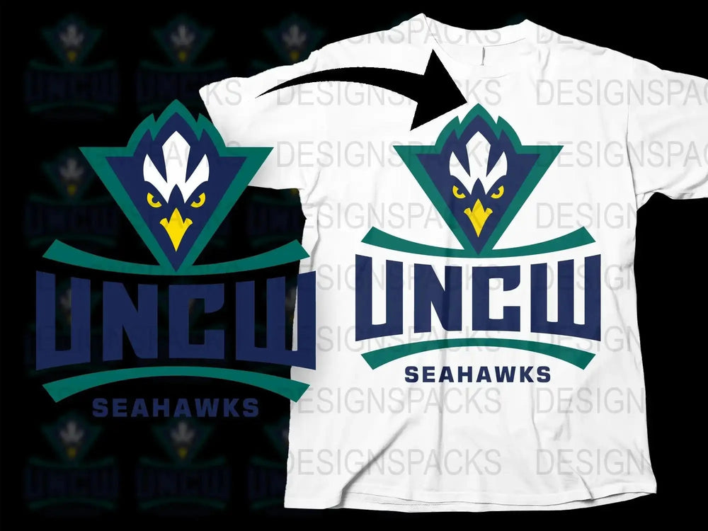 NC Wilmington Seahawks College Football Png Digital Download