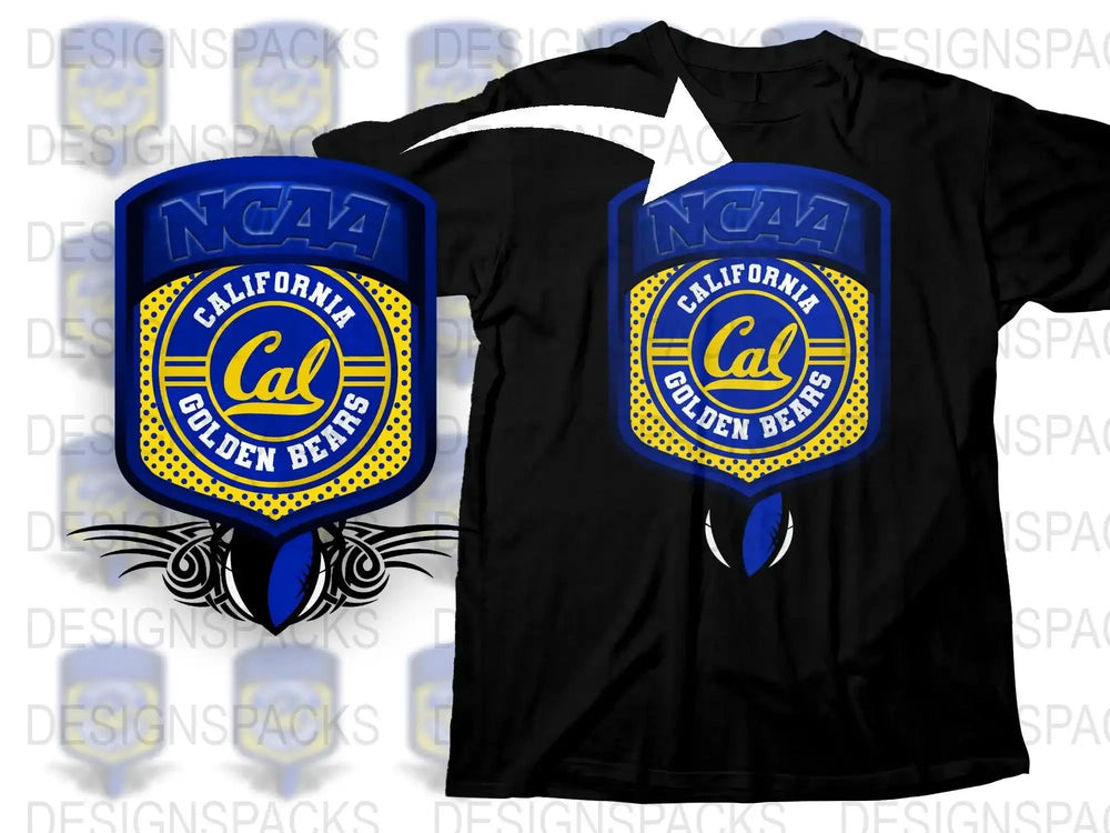 NCAA California Golden Bears Logo T-Shirt and Matching Can Cooler Set