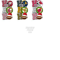 Load image into Gallery viewer, 63 NCAA College Football Teams Christmas Ho Ho Ho Designs Bundle PNG
