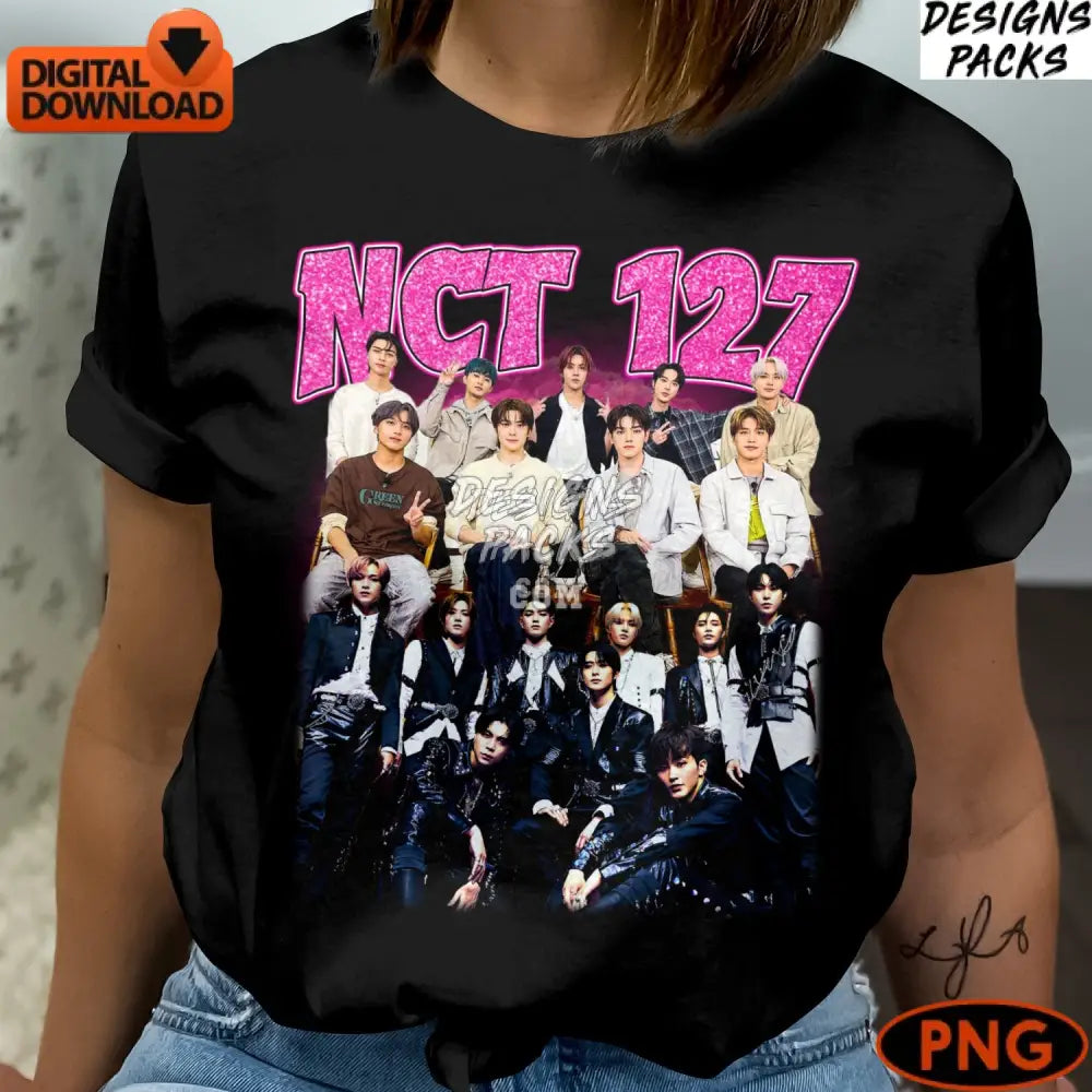Nct 127 Band Instant Download Digital Print Korean Pop Music Fan Art Vivid Colors High-Resolution