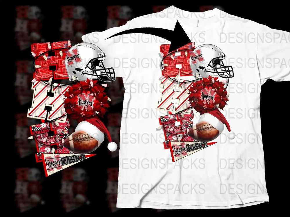 Men's Football Graphic T-Shirt, Vintage Helmet Design, Red and White, Sports Fan Apparel, Casual Tee